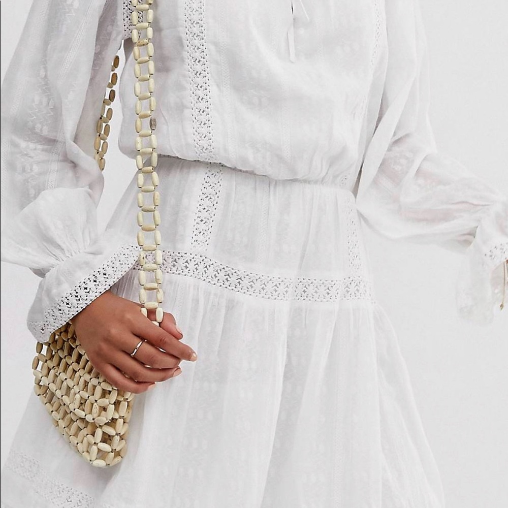 ASOS DESIGN lace insert Mini Skater Dress | US 6